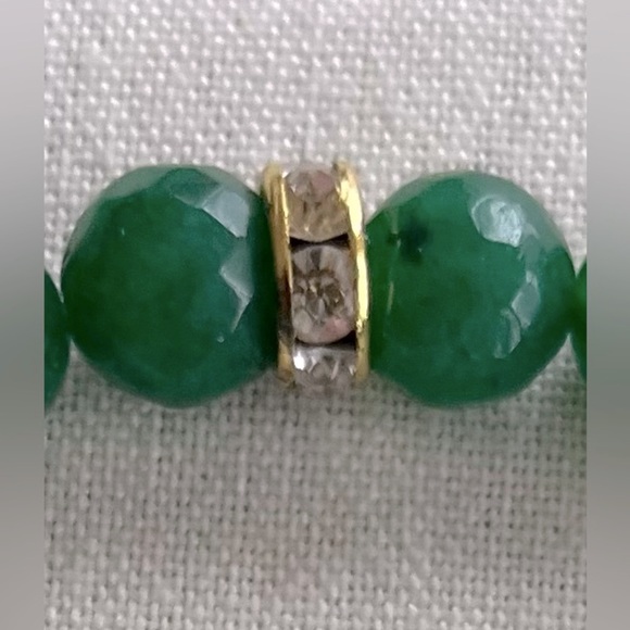 Set of 3 Jade Bracelets with Gold “Tree of Life” Charm - Picture 8 of 16